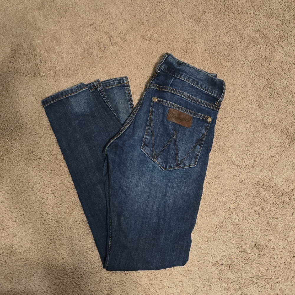 Wrangler Dark Blue Straight Leg Jeans